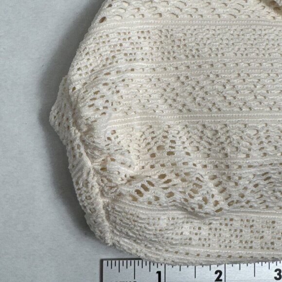 Andie Women's S The Hydra Swim Top Crochet Vanilla Ruffle NWT 9571 - Picture 5 of 15